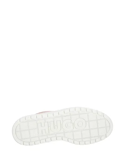 Hugo Boss Logo-lettering Sneakers In Pink