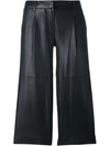 MICHAEL MICHAEL KORS LEATHER CROPPED trousers,MF63GS51JL11626207