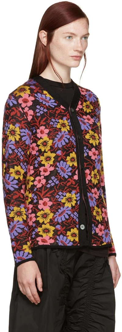 Shop Comme Des Garçons Multicolor Two-way Floral Cardigan