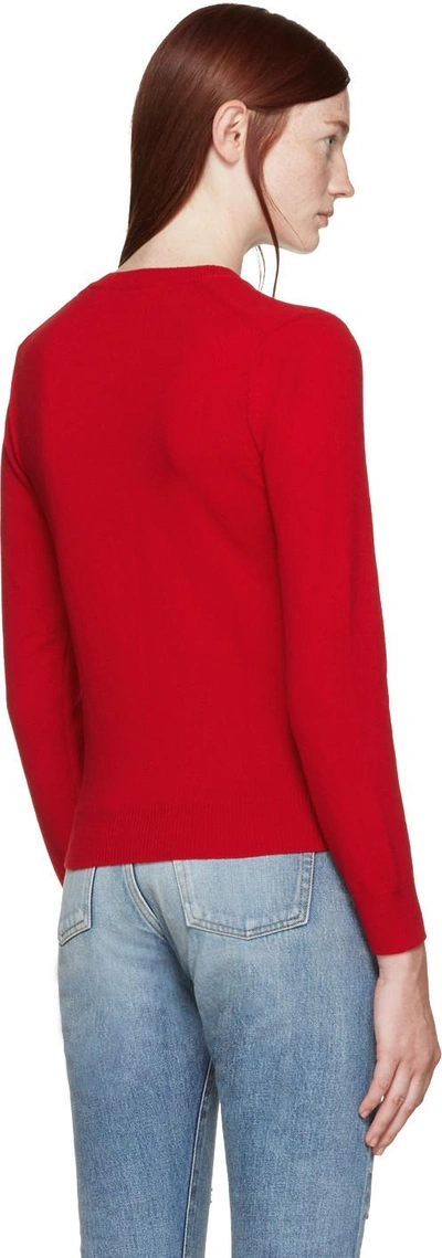 Shop Comme Des Garçons Play Red Heart Patch Cardigan