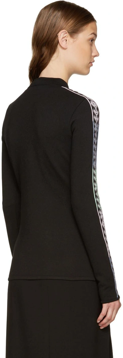 Shop Peter Pilotto Black Band Mock Neck Sweater