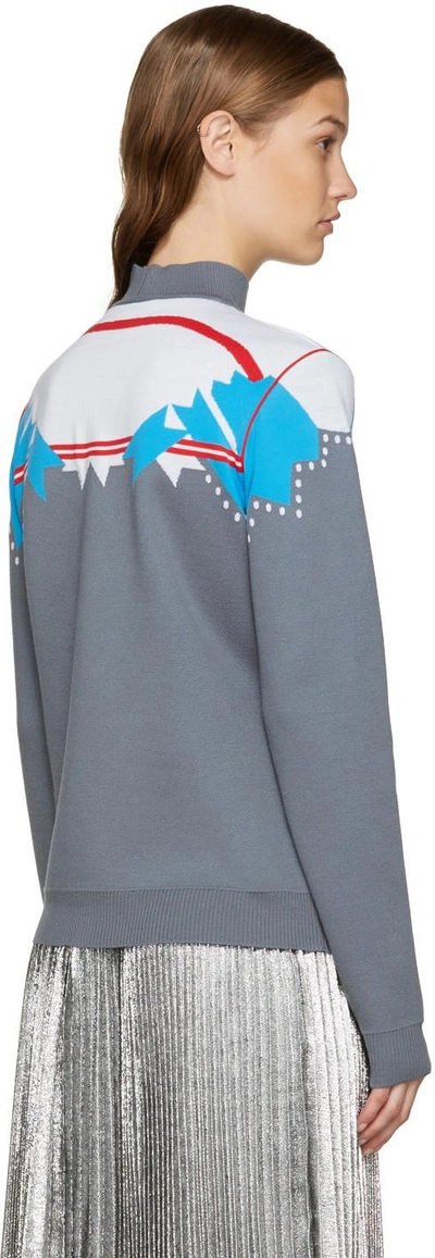 Shop Peter Pilotto Grey Ski Knit Sweater