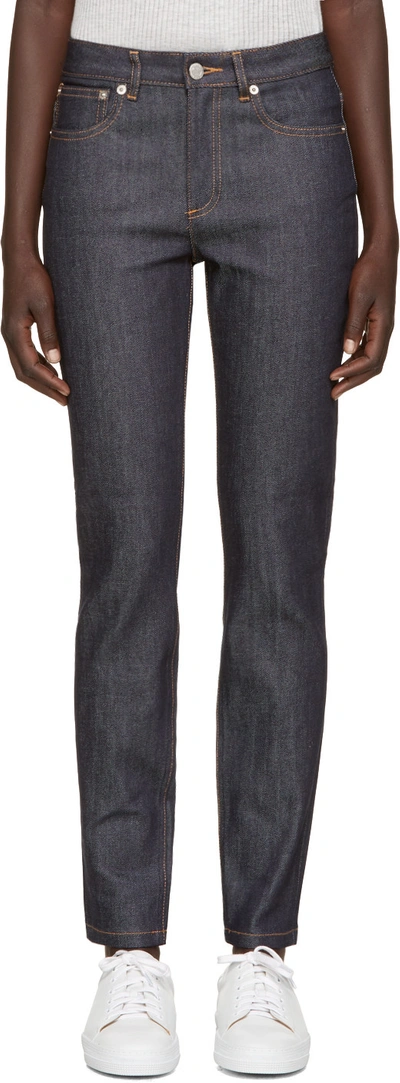 Shop Apc Indigo High Standard Jeans