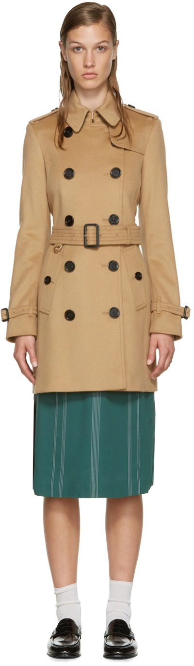 Shop Burberry Brown Kensington Trench Coat