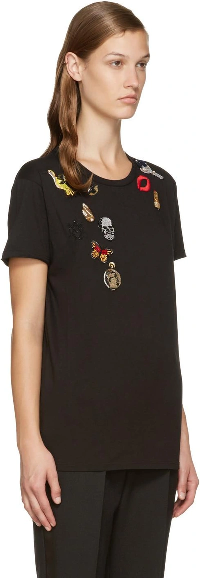 Shop Alexander Mcqueen Black Obsession T-shirt