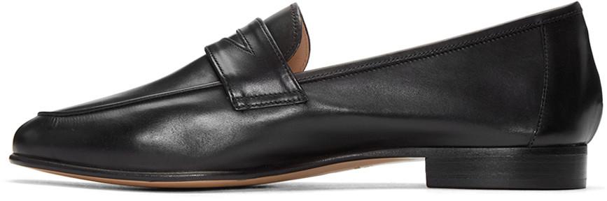 Mansur Gavriel Calfskin Leather Loafers In Black | ModeSens