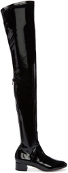 VALENTINO GARAVANI Black Patent Tall Boots