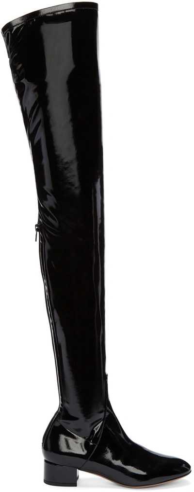 Shop Valentino Black Patent Tall Boots