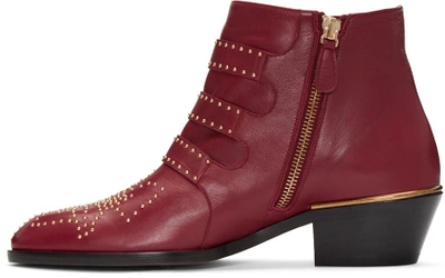 Shop Chloé Red Susanna Boots