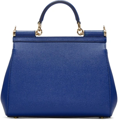 Shop Dolce & Gabbana Blue Medium Miss Sicily Bag