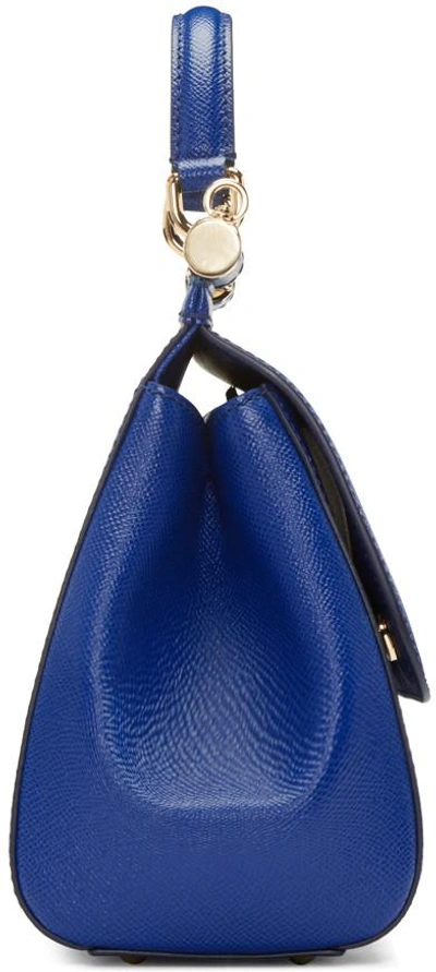 Shop Dolce & Gabbana Blue Medium Miss Sicily Bag