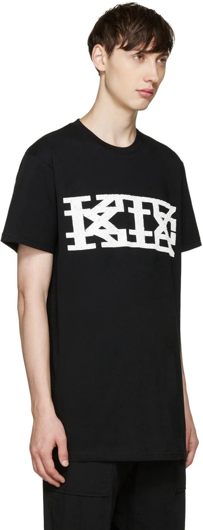 Shop Ktz Black Textured Logo T-shirt