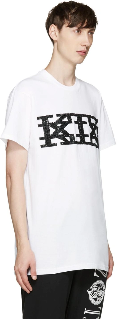 Shop Ktz White Textured Logo T-shirt