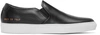 COMMON PROJECTS Black Leather Slip-On Sneakers