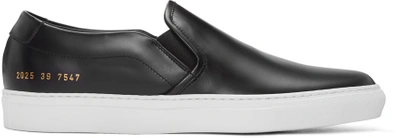 Common Projects Black Leather Slip-on Sneakers