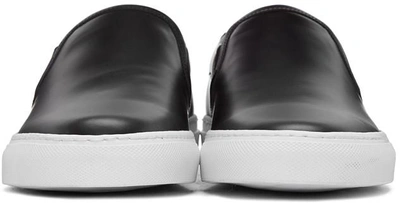 Shop Common Projects Black Leather Slip-on Sneakers