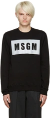 MSGM Black Monogram Sweatshirt