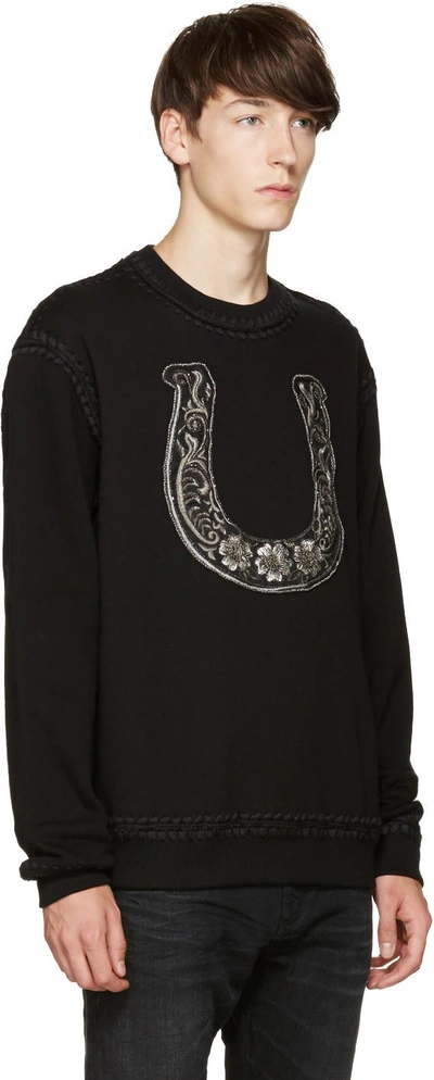 Shop Dolce & Gabbana Black Horseshoe Sweatshirt