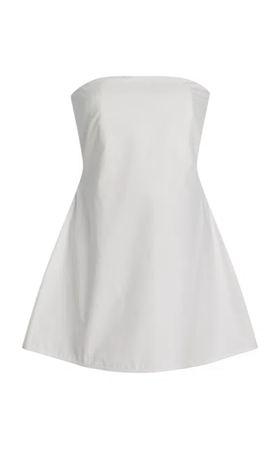 Rohe Poplin Strapless Bustier Top In White In White