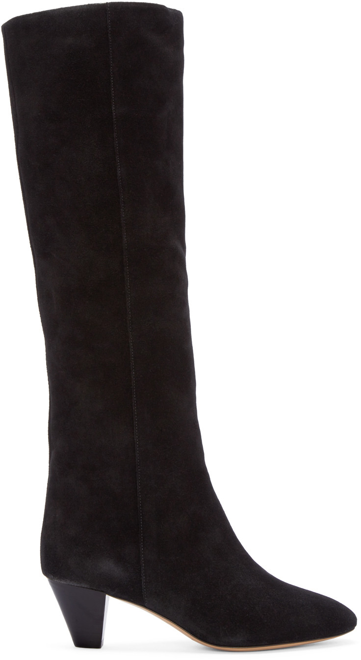 isabel marant suede knee high boots