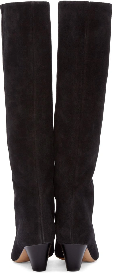 Shop Isabel Marant Black Suede Robby Boots