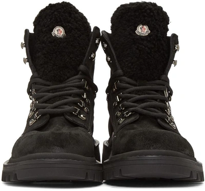 Shop Moncler Black Egide Boots