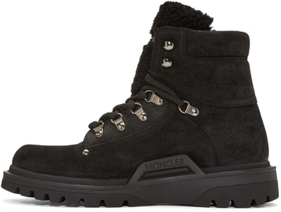 Shop Moncler Black Egide Boots