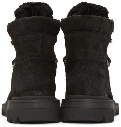 Shop Moncler Black Egide Boots