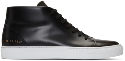 Common Projects Original Achilles Mid-top Leather Trainers In Black