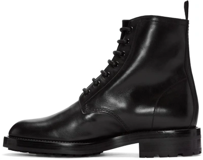 Shop Saint Laurent Black Short Zip Army Boots