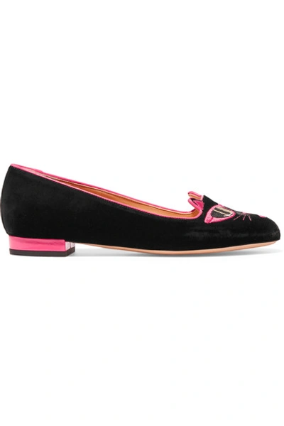 Charlotte Olympia Black Barbie Edition 'pretty In Pink' Kitty Flats