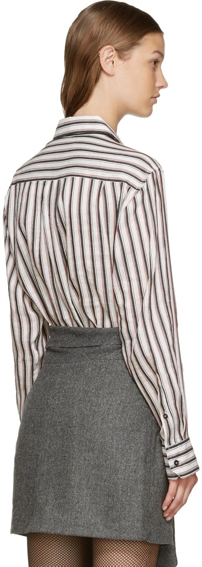 Shop Isabel Marant White Striped Manray Shirt