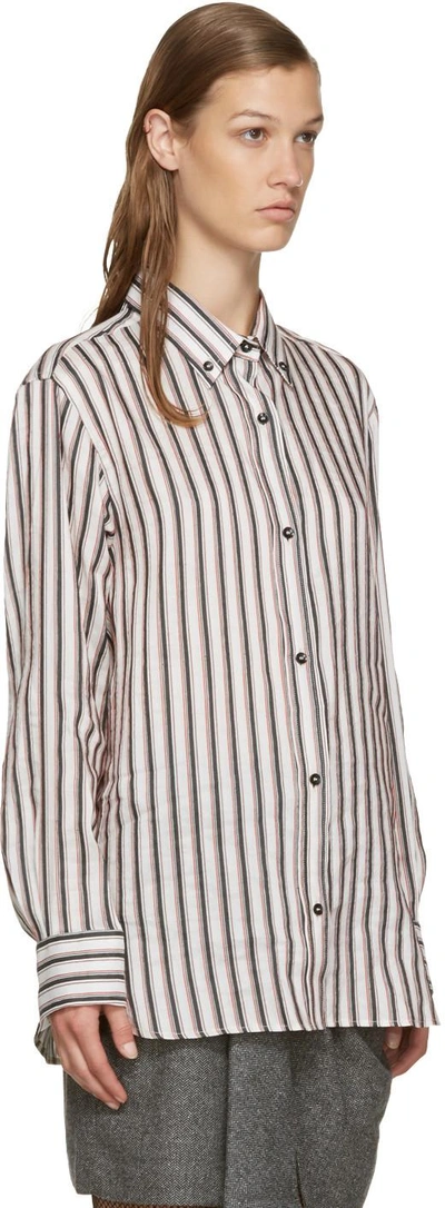 Shop Isabel Marant White Striped Manray Shirt