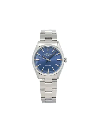 Pre-owned Rolex  Air King 34mm In Blue