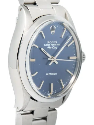 Pre-owned Rolex  Air King 34mm In Blue