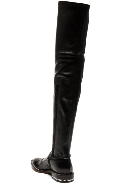 Shop Givenchy Stretch Leather Over The Knee Boots In Black