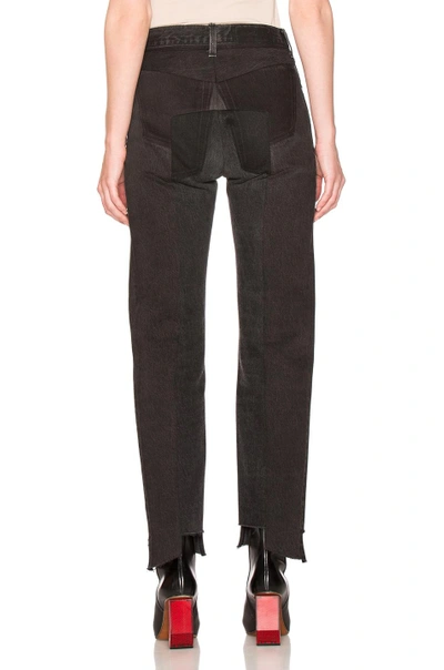 Shop Vetements Reworked Denim In Black