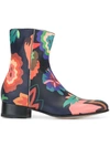 PAUL SMITH floral print boots,レザー100%