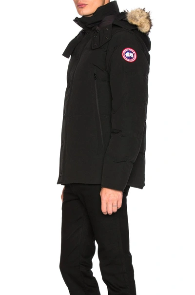 Shop Canada Goose Wyndham Parka In Black