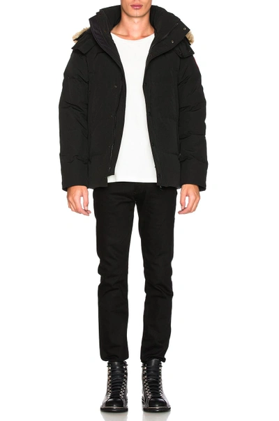 Shop Canada Goose Wyndham Parka In Black