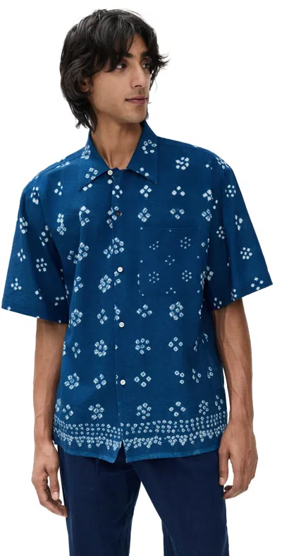 Kardo Rohit Bandhani Indigo Shirt Indigo In Blue