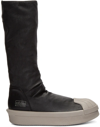 Rick Owens Sock High Top Boots In Black