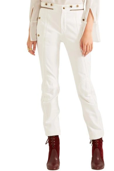 Shop Chloé Cropped High-rise Slim-leg Jeans