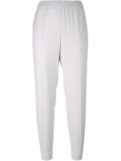 Shop Les Copains Elasticated Waist Tapered Trousers - Pink