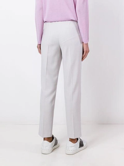 Shop Les Copains Elasticated Waist Tapered Trousers - Pink