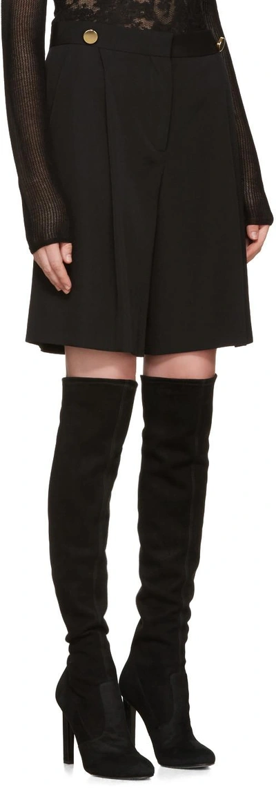 Shop Givenchy Black Wool Shorts
