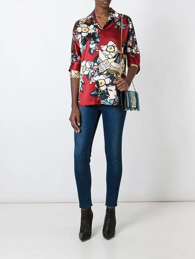 Shop Dsquared2 'cherry Blossom' Pyjama Shirt In Multicolour