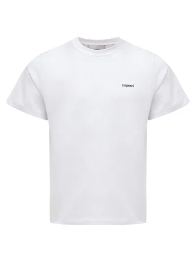 Coperni White Logo T-shirt In Bianco
