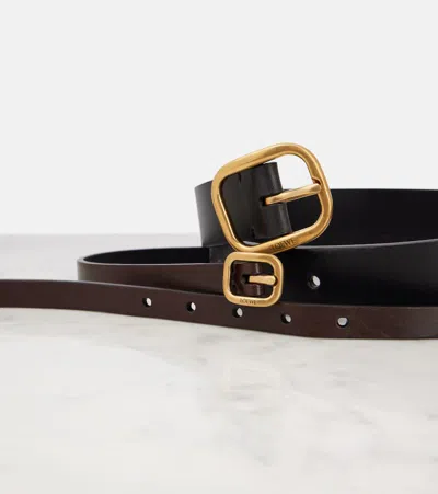 Loewe Multi Leather Belt In Black