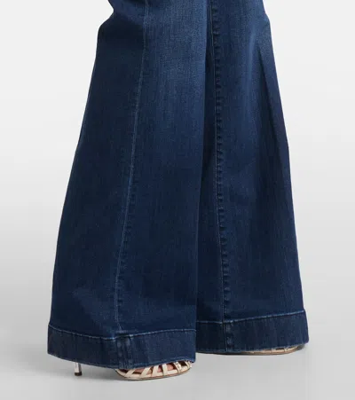 7 For All Mankind Modern Dojo High-rise Flared Jeans In Blue